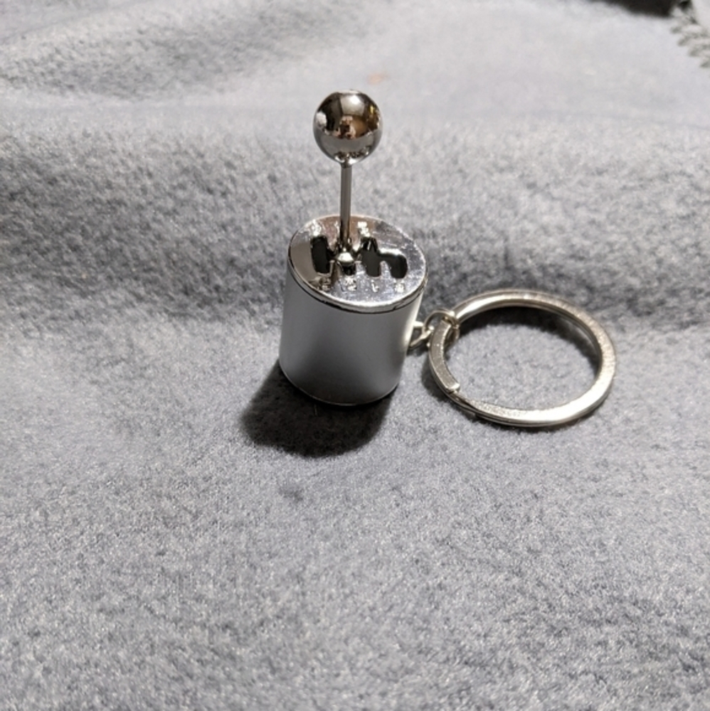 NEW 6‎ spd gearshift silver  novelty keychain